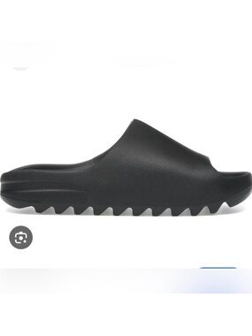 Yeezy Black Slide Sandals with Serrated Sole